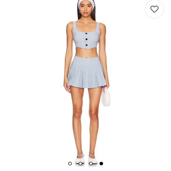 Montce Light Blue Mini Skirt and top (set)